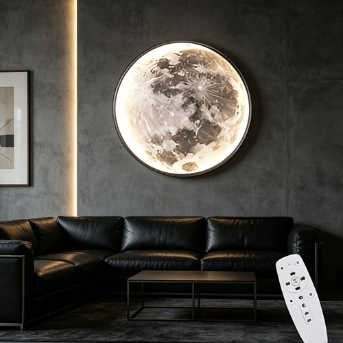 Lampada parete rotonda luna - lampada,